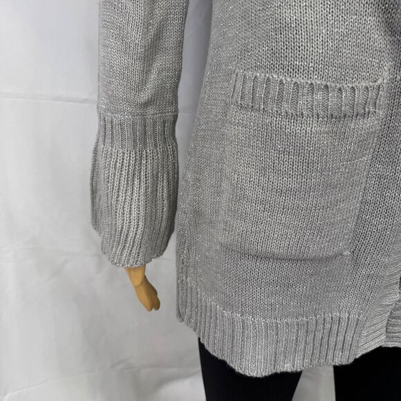 P.S. Aeropostale Lightweight Cardigan Girl's Size L (14) Light Gray NWT - Picture 3 of 9